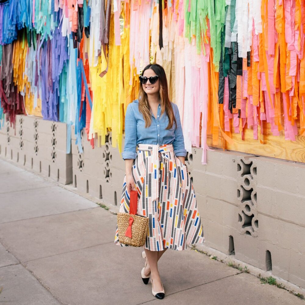 Anthropologie Hutch Willem A-Line Mid Century Modern Skirt Boho Maximalist Twee